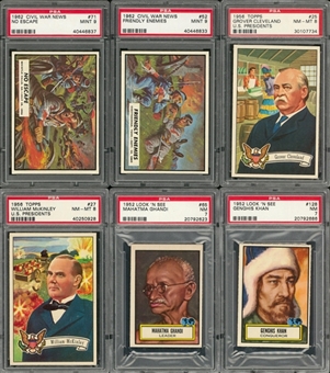 1952-1962 Topps Non-Sports PSA-Graded Collection (16 Different)